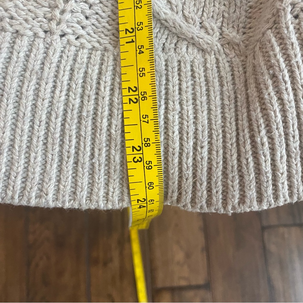 Cupcakes and Cashmere Beige Button Front V Neck Womens Size XL Chunky Cardigan - Picture 12 of 14
